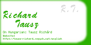richard tausz business card