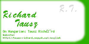 richard tausz business card